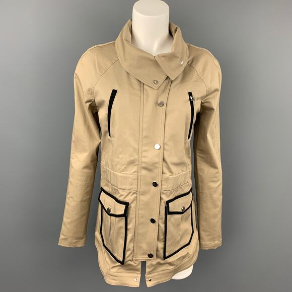 VERONICA BEARD Size 4 Khaki Cotton / Polyurethane Jacket - Picture 1 of 1